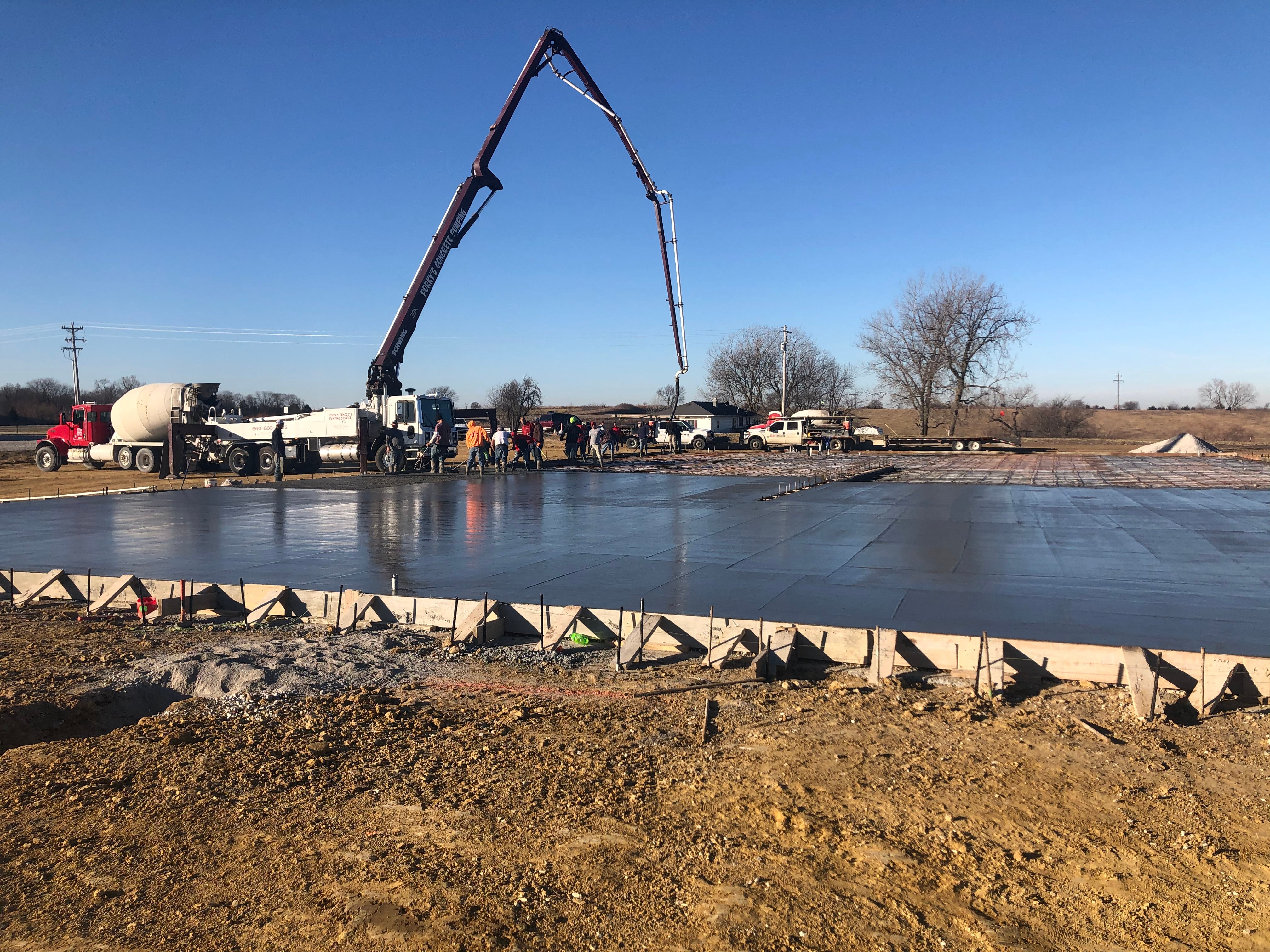 New Hamilton Warehouse concrete poured